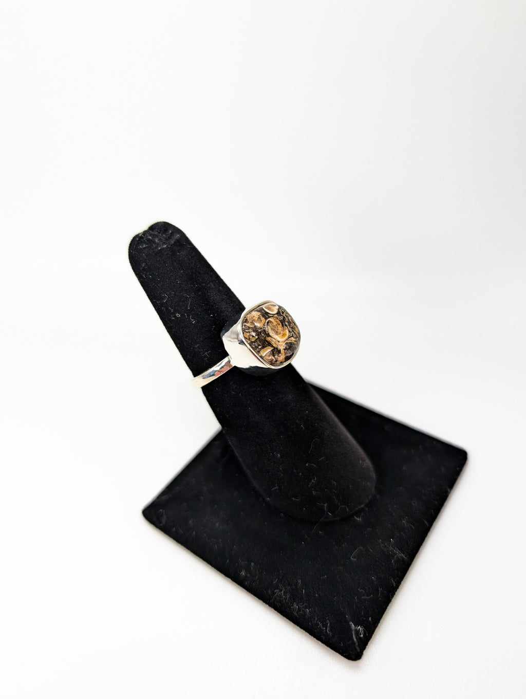 Seashell Fossil Silver Ring .925 Silver