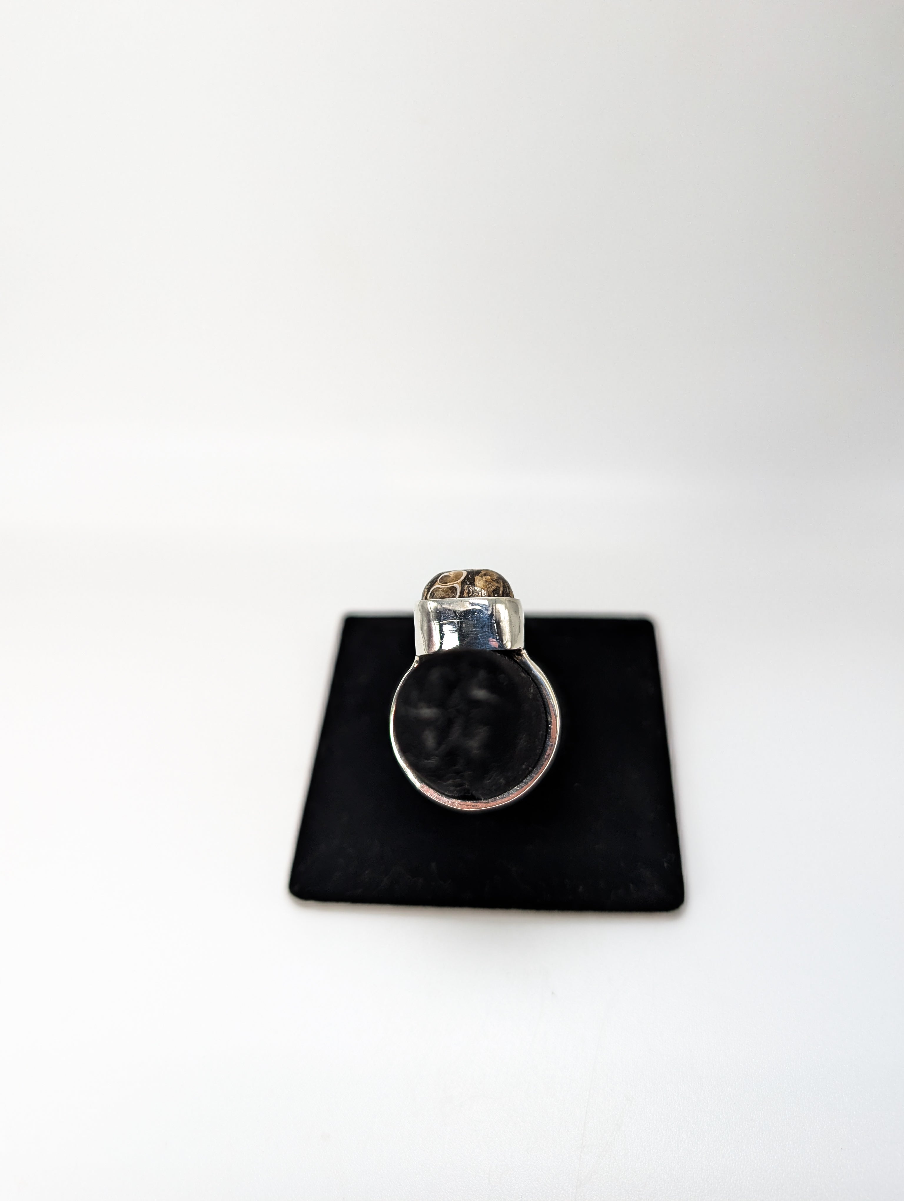 Seashell Fossil Silver Ring .925 Silver