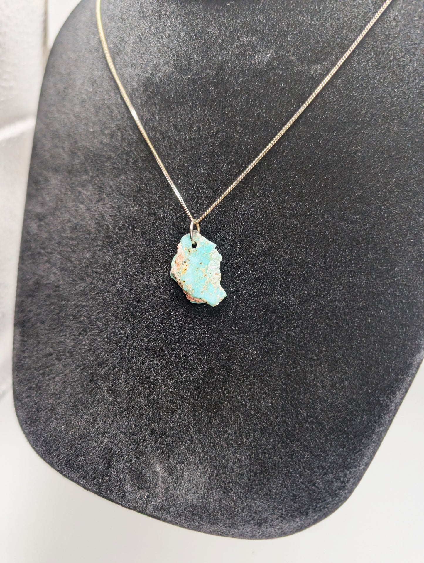 Polished King Manassa Colorado Turquoise with .925 Silver Chain
