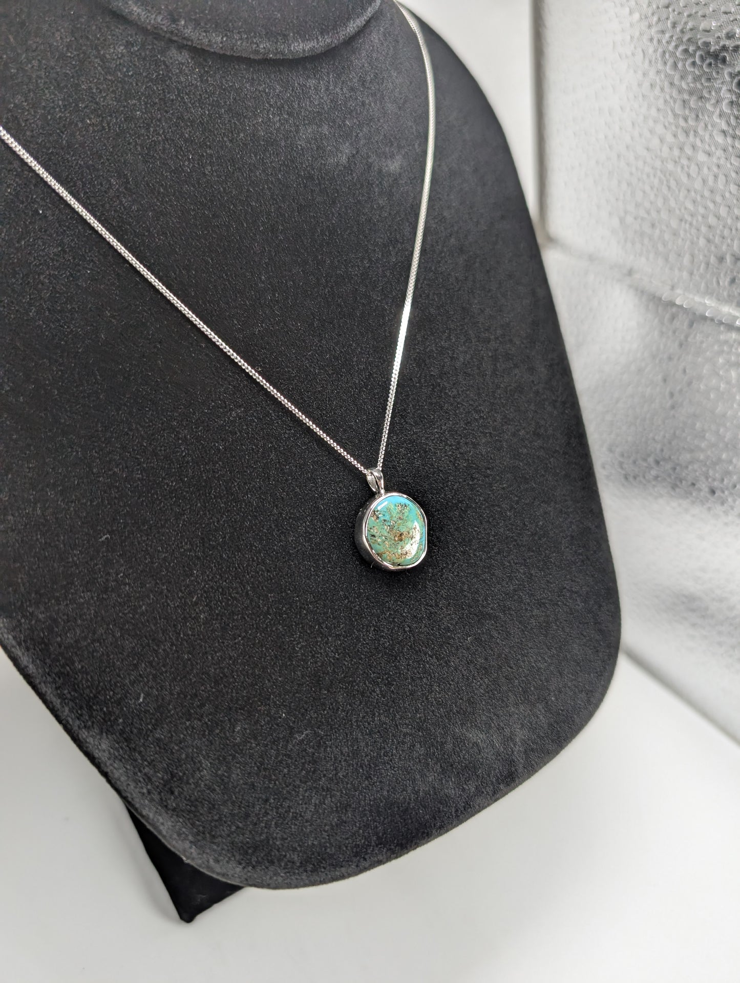 Cripple Creek Colorado Turquoise .925 Silver Pendant