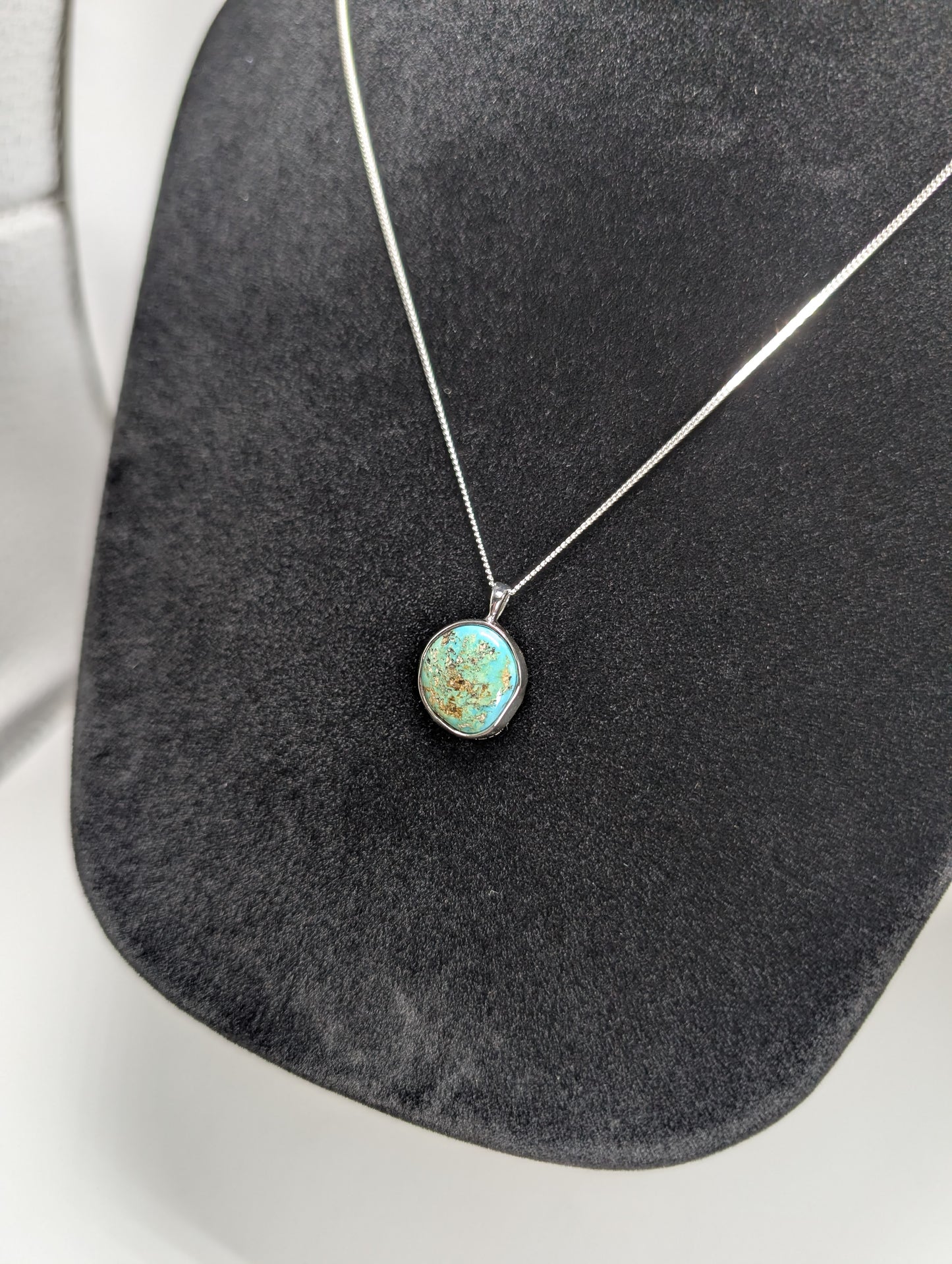 Cripple Creek Colorado Turquoise .925 Silver Pendant