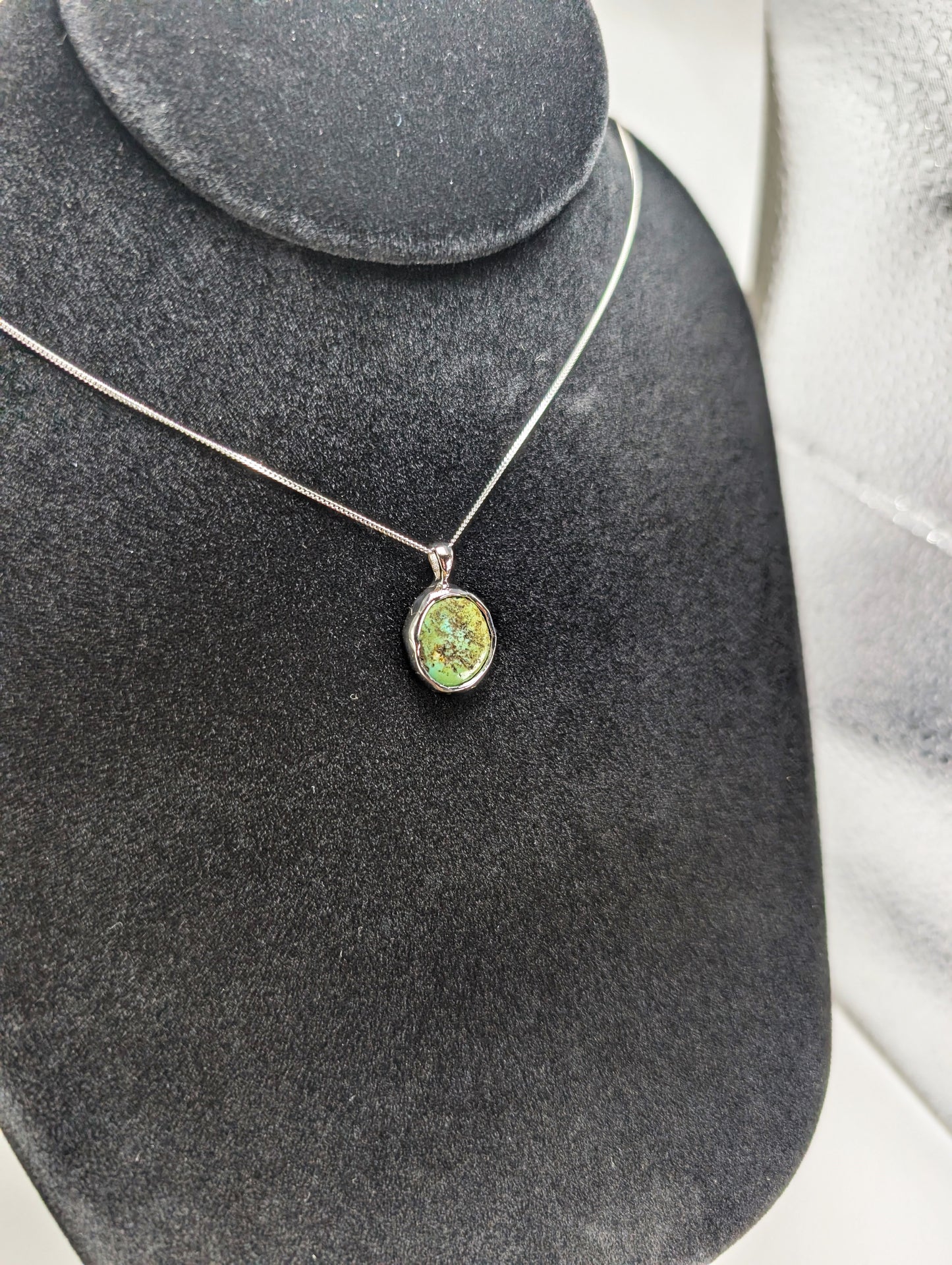 Cripple Creek Colorado Turquoise .925 Silver Pendant