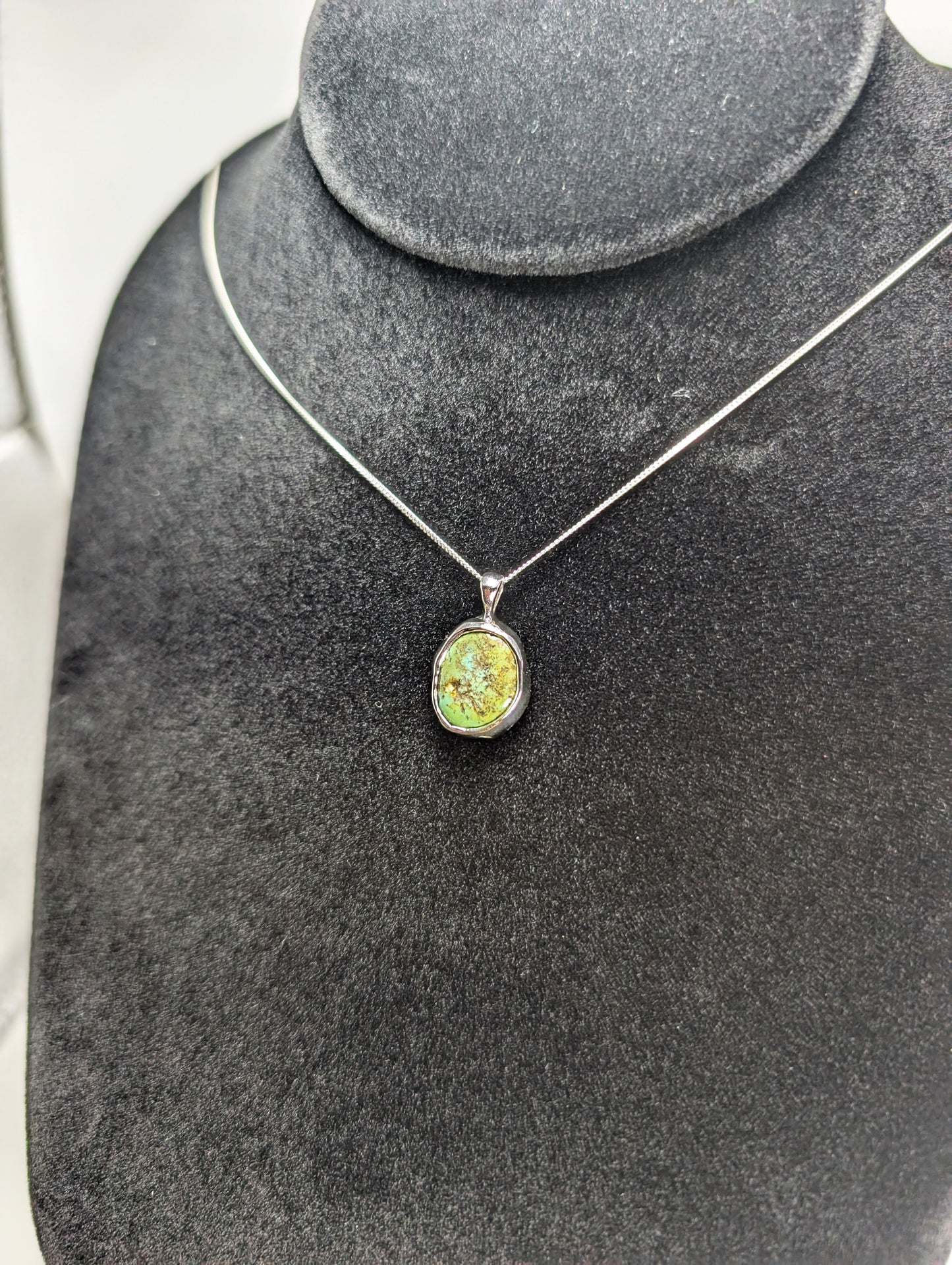 Cripple Creek Colorado Turquoise .925 Silver Pendant