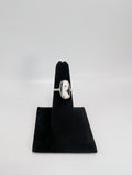 White Buffalo Turquoise Silver Ring