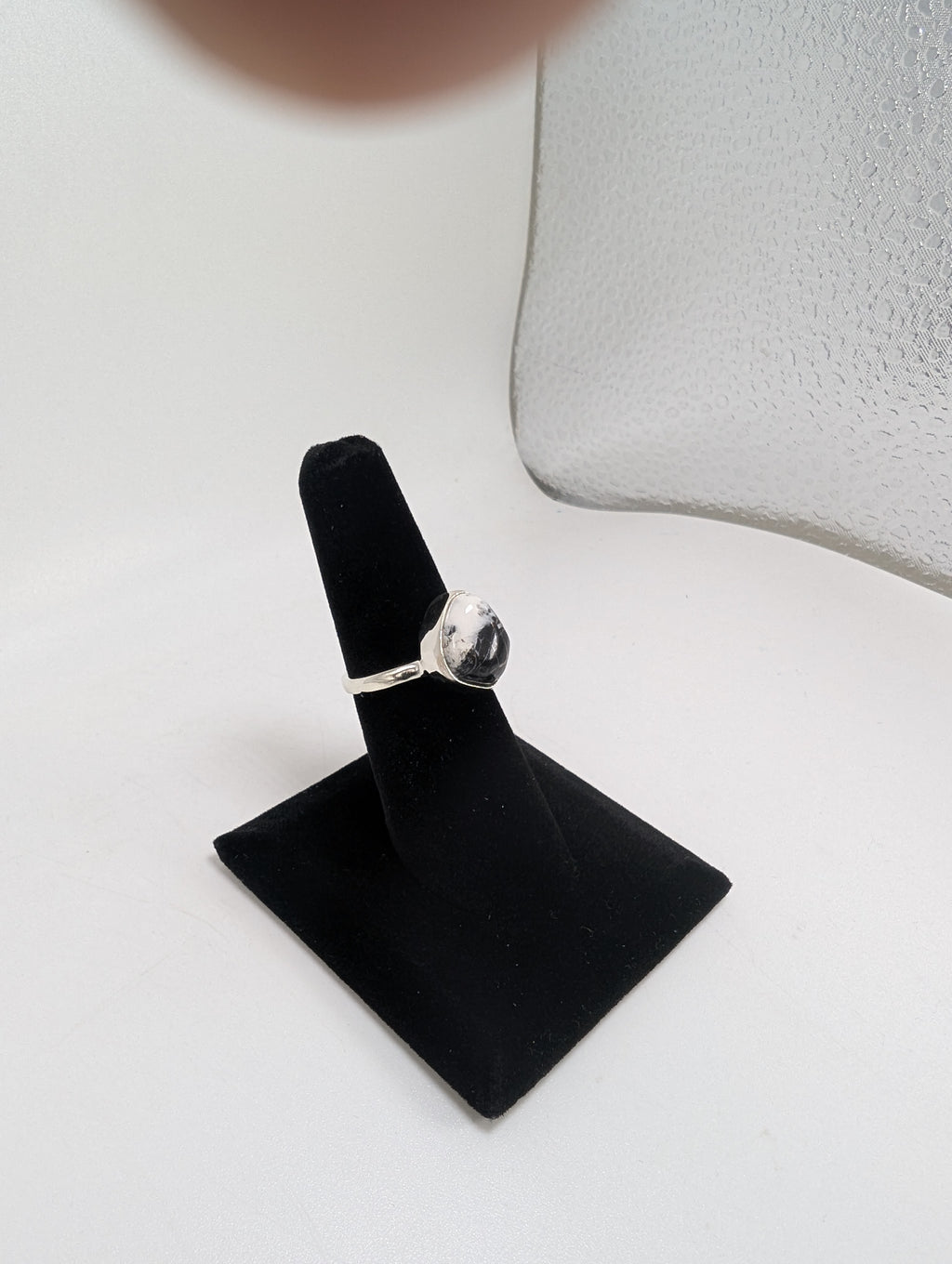 White Buffalo Turquoise Silver Ring