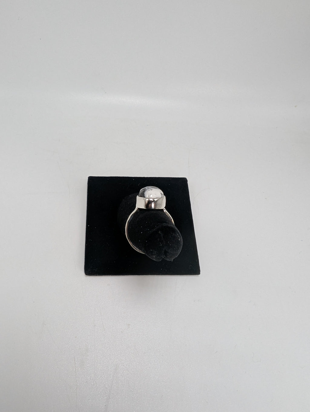 White Buffalo Turquoise Silver Ring