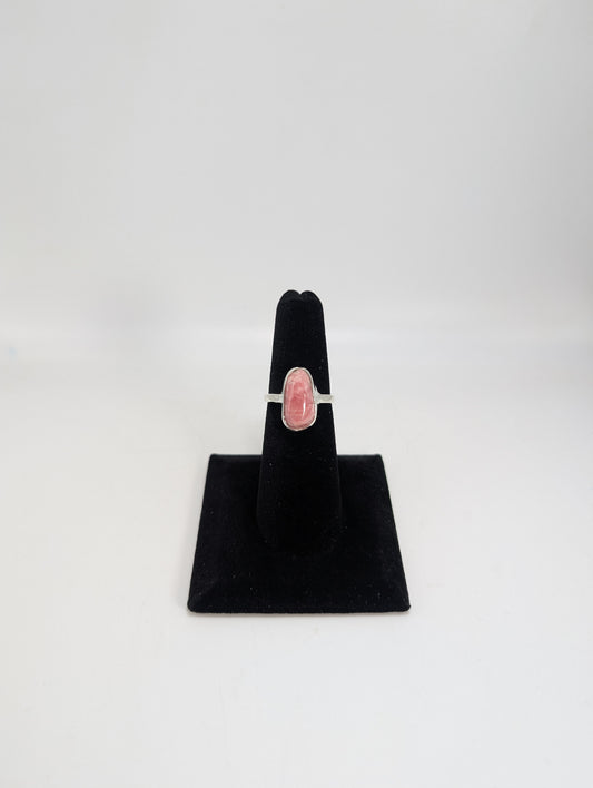 Madagascar Banded Rhodochrosite Silver Ring