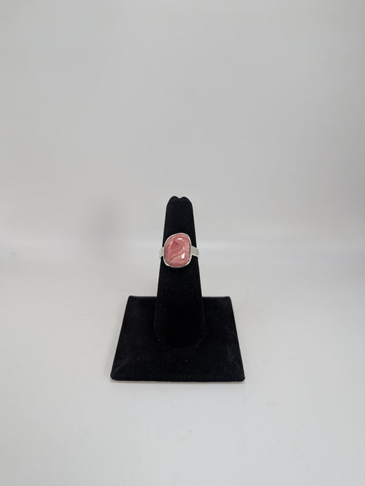 Madagascar Banded Rhodochrosite Silver Ring