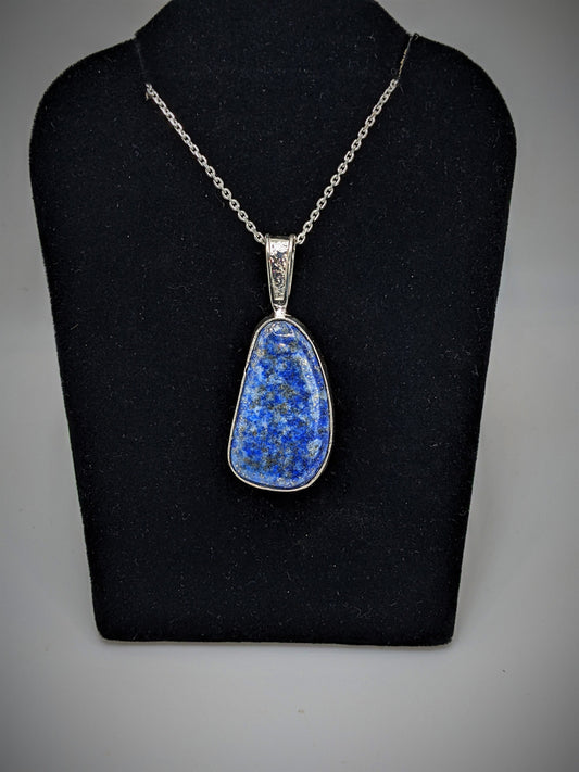 Lapis Lazuli Set In Silver .925 Pendant, Lapis Pendant