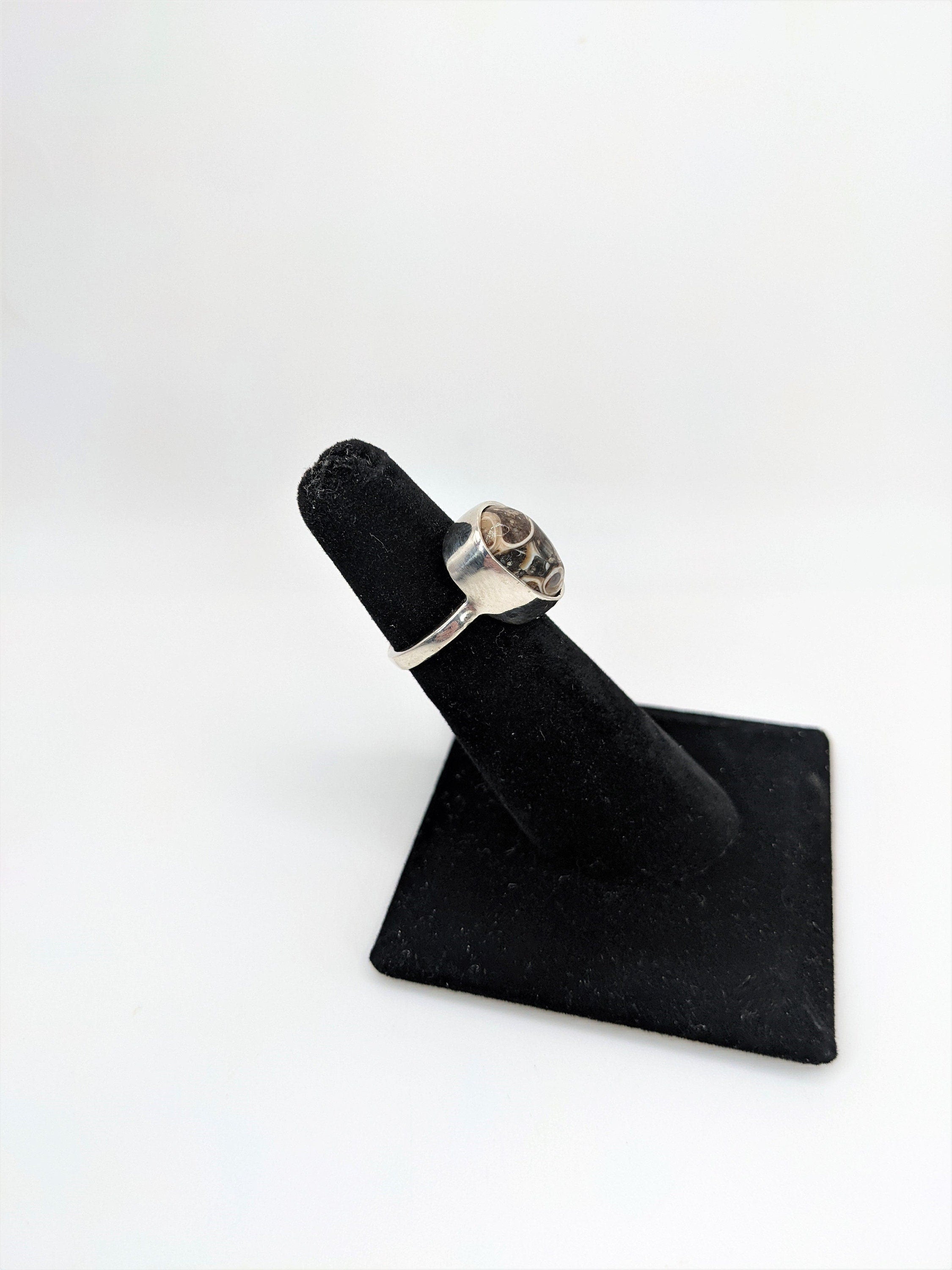 Seashell Fossil Silver Ring