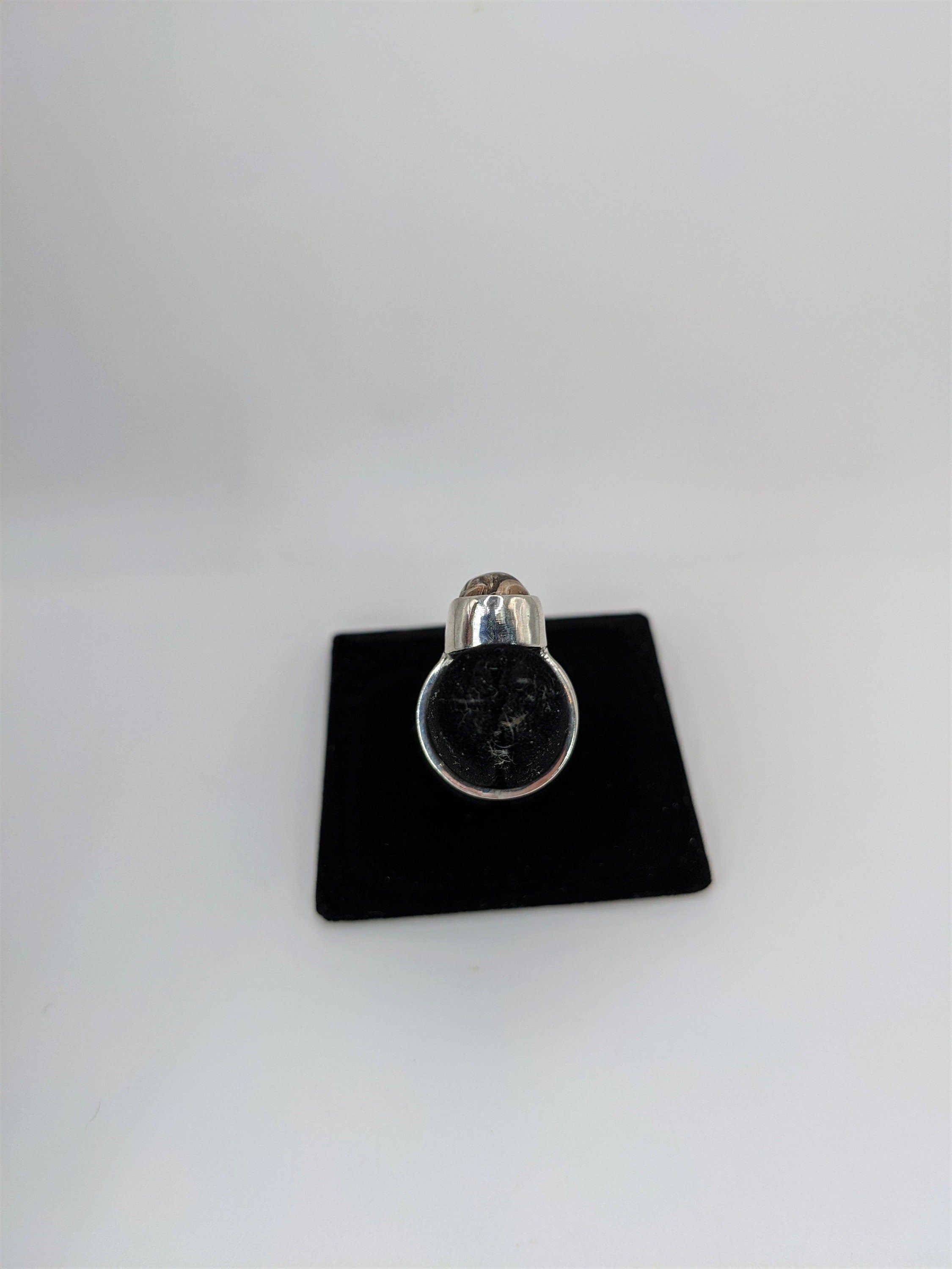 Seashell Fossil Silver Ring