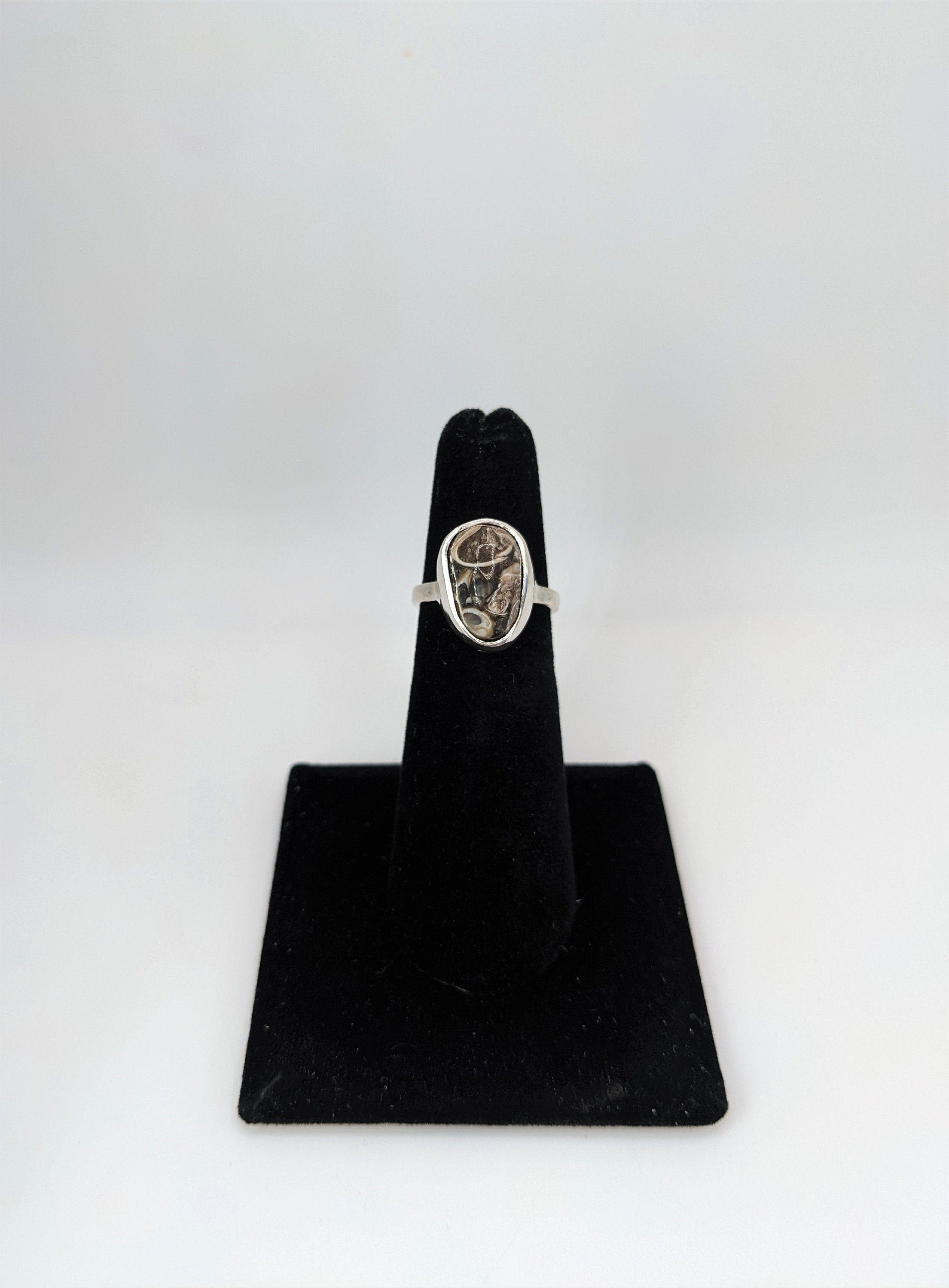 Seashell Fossil Silver Ring